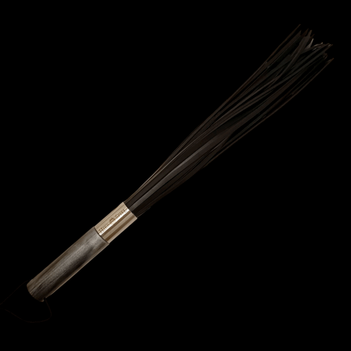 Extremer Gummiflogger - silber-schwar-metallic-farbenes Epoxidharzgriffstück