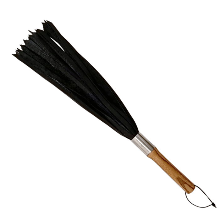 Flogger aus Yakleder (tibetisches Rind) mit Zebranoholzgriff