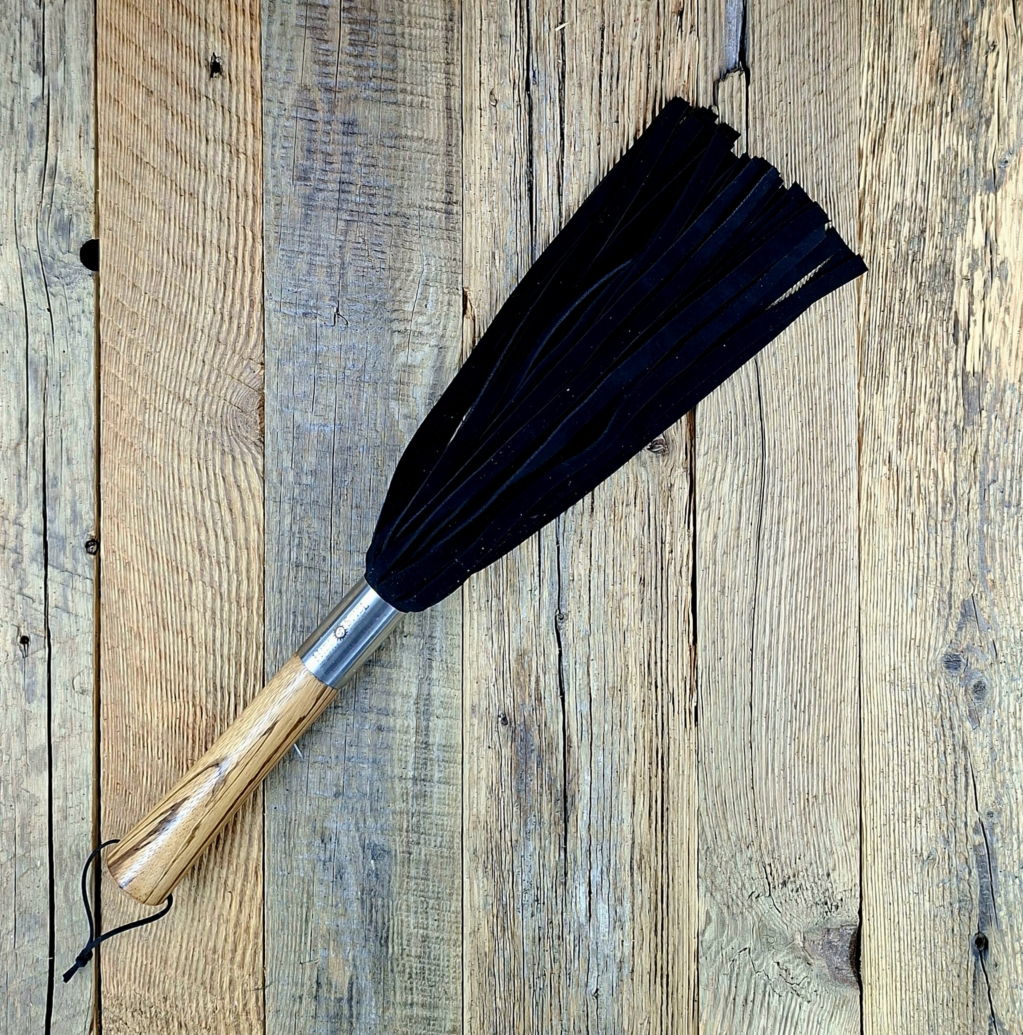 Flogger aus Kalbveloursleder - rauh